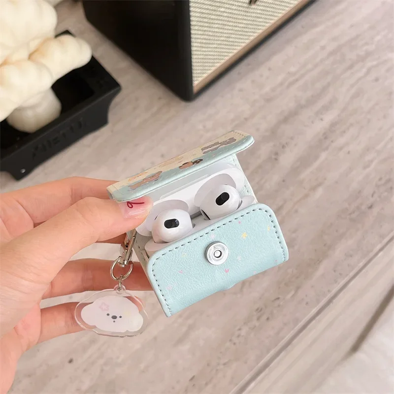 Simpatica custodia per cani da skateboard per AirPods 4 Airpod 1 2 3 Pro Pro2 auricolari Bluetooth scatola di ricarica custodia protettiva per auricolari