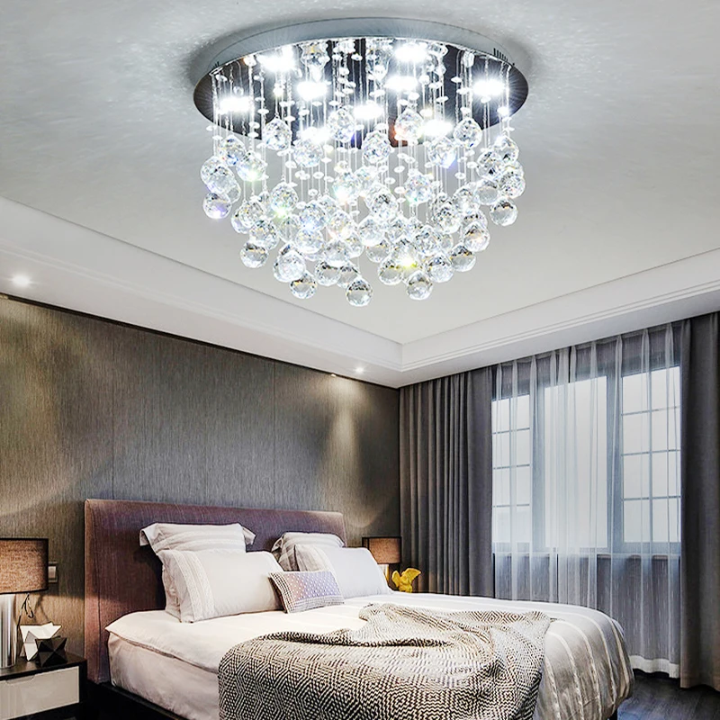 Imagem -04 - Modern Crystal Ball Ceiling Lights Superfície Montada Lâmpadas Led Luminária para Sala de Estar Decoração para Casa