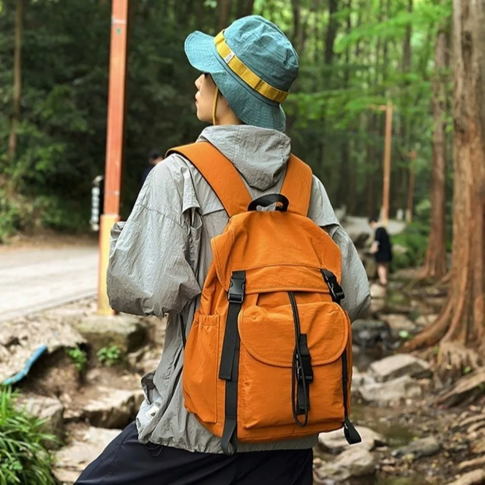 Waterproof Outdoor Backpack Casual Style Adjustable Straps Camping Backpack Nylon Multifunction Travel Backpack Men