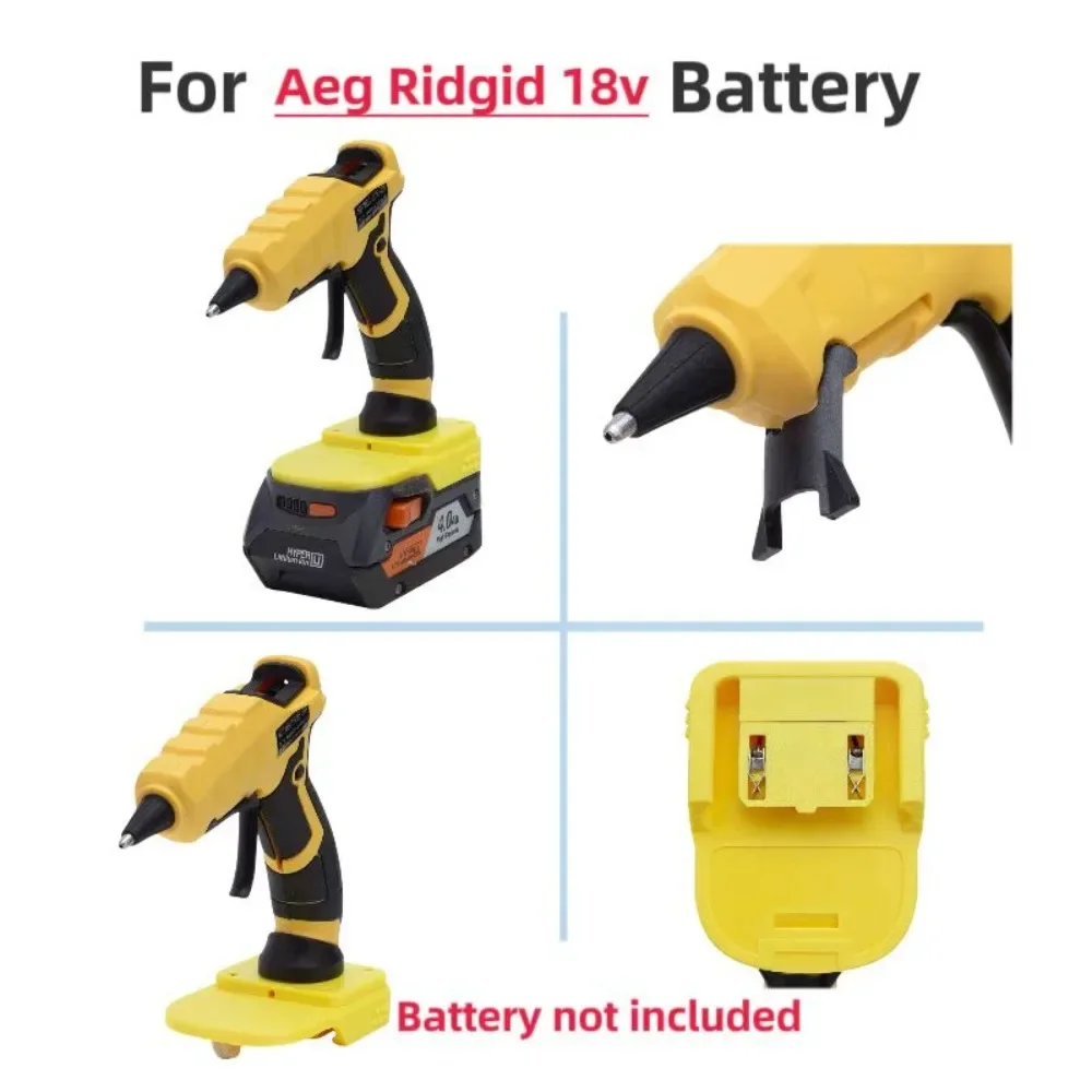 Hot Glue Gun 60w 7mm For Ridgid AEG Glue Gun 18v  Cordless Heat Gun Bottom Bracket Tool  w/Sticks Crafts DIY Tools(No Batter)