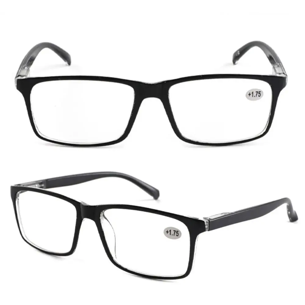 Portable PC Reading Glasses Black Blue Red Square Frame Frame Glasses Decorative Glasses Anti Blue Light Eyeglasses Readers