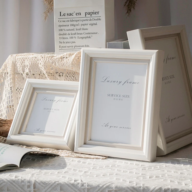 

White Photo Frames 6-10 Inch - Scandinavian Wall Frames for Wedding Pictures, Home Gallery Decor Pictures and Tabletop Display
