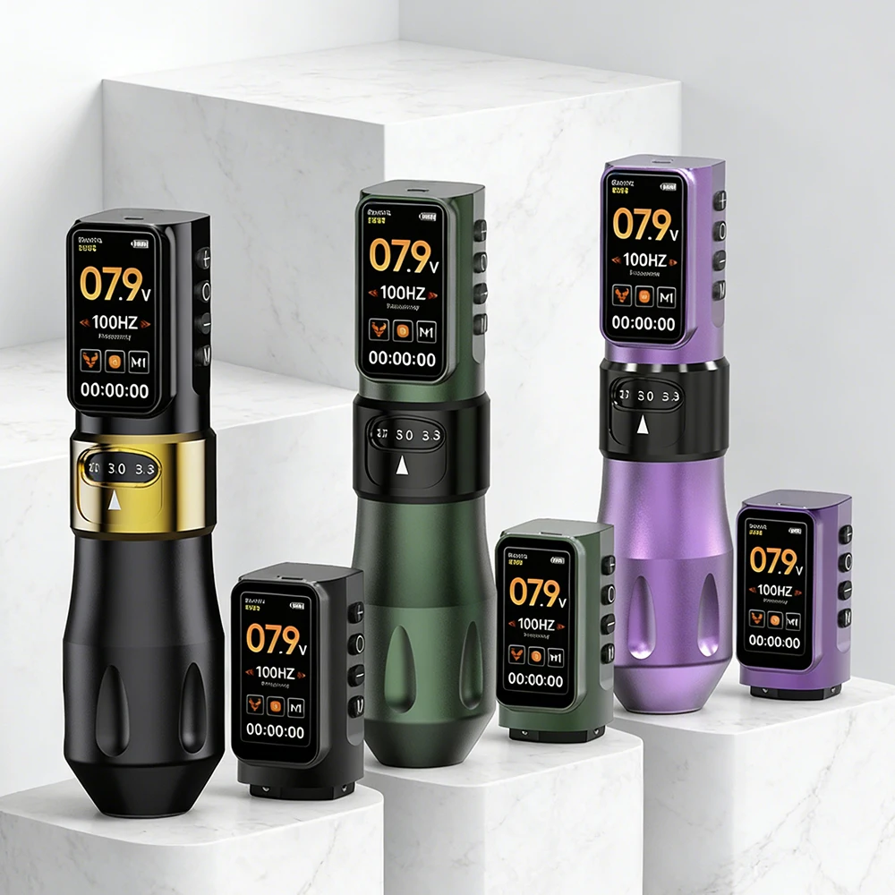 

Беспроводная тату-машинка ELF Pro Tattoo Machine Pen с аккумулятором 1700 мАч, регулируемым ходом и безколлекторным мотором для перманентного макияжа