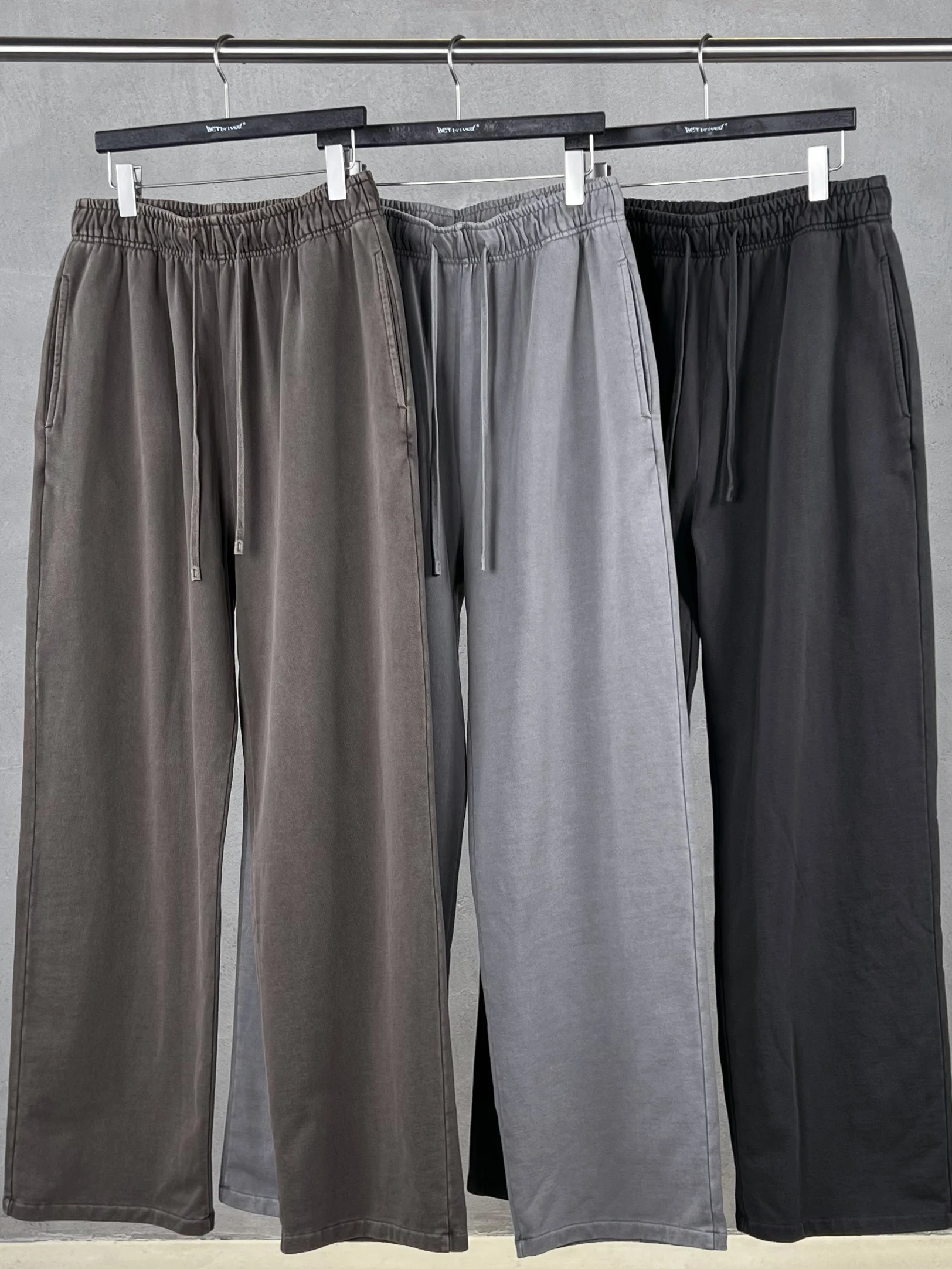 

Heavyweight 480G Vintage Straight Leg Spor Sweatpants Drapey Hip Hop Casual Trousers Youthful Energy Sle Pure Color