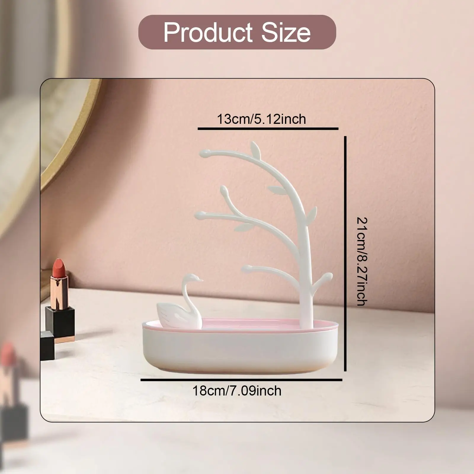 白鳥の湖 ジュエリーボックス 女性用 ジュエリーホルダー ネックレスホルダー ネックレス イヤリング オーガナイザー チャーム用ケース 旅行 記念日