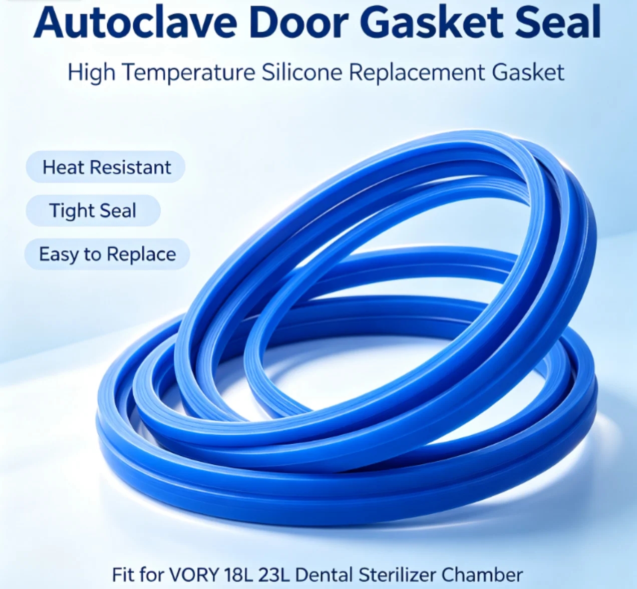 Autoclave Door Gasket O-Ring Replacement Seal Fit For VORY 18L 23L Dental Sterilizer Chamber Seal