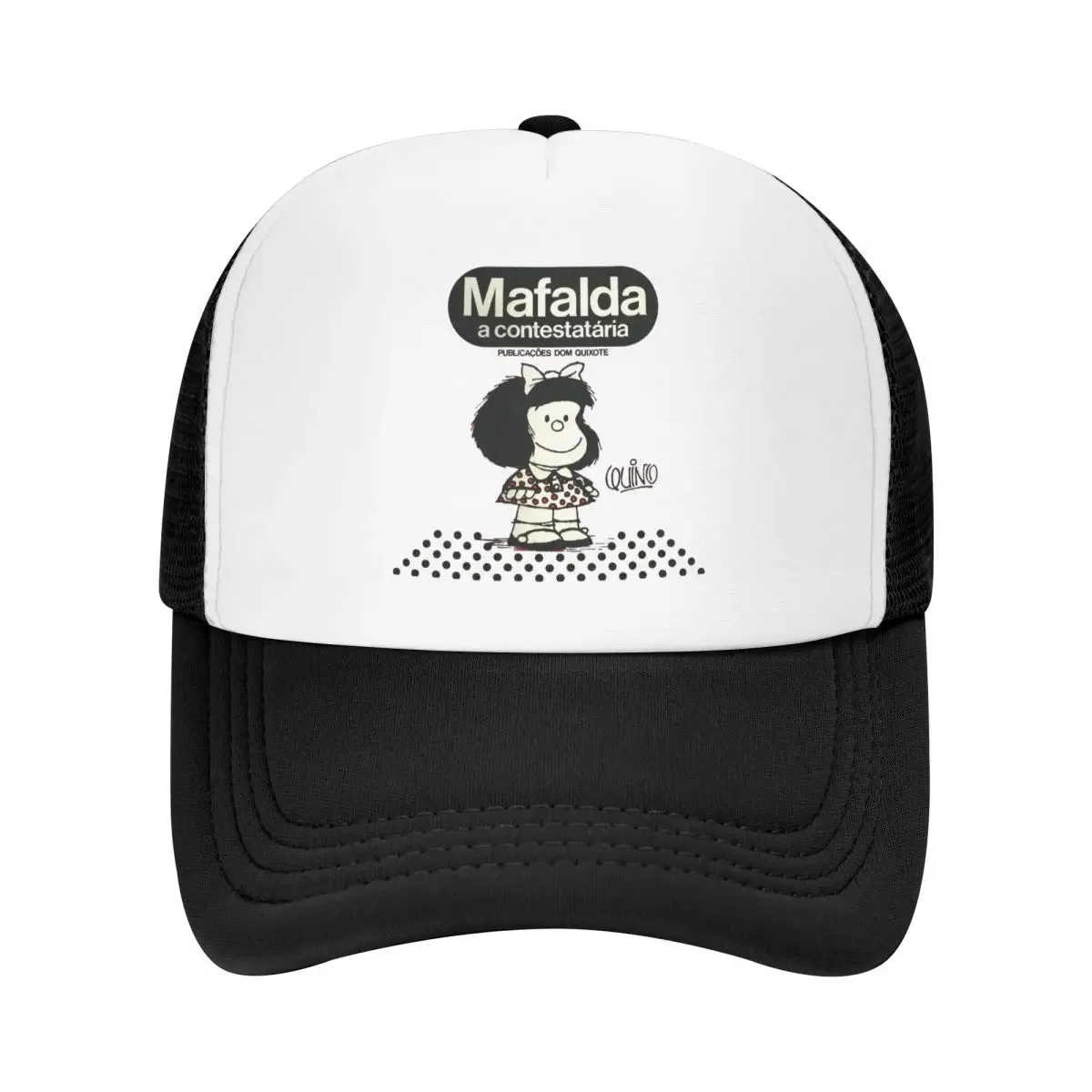 Personalizado Quino Comic Cartoon Mafalda Trucker Hat para hombres mujeres ajustable adulto gorra de béisbol al aire libre papá sombrero