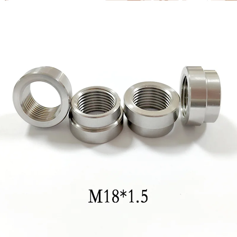 lambda sensor nut, steel nut for exhaust oxygen sensor install, steel welded base socket/exhaust pipe round fitting, M18*1.25