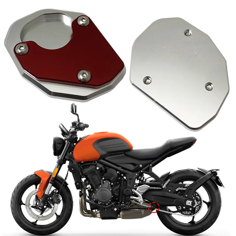 Fit For Trident 660 TRIDENT660 2021 2022 2023 Aluminum Kickstand Enlarge Plate Foot Side Stand Enlarger Extension Support Pad