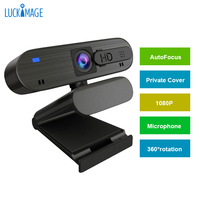 Full HD 1080P Webcam Auto Focus Web Camera for Video Conference Streaming With Noise Reduction Microphone
