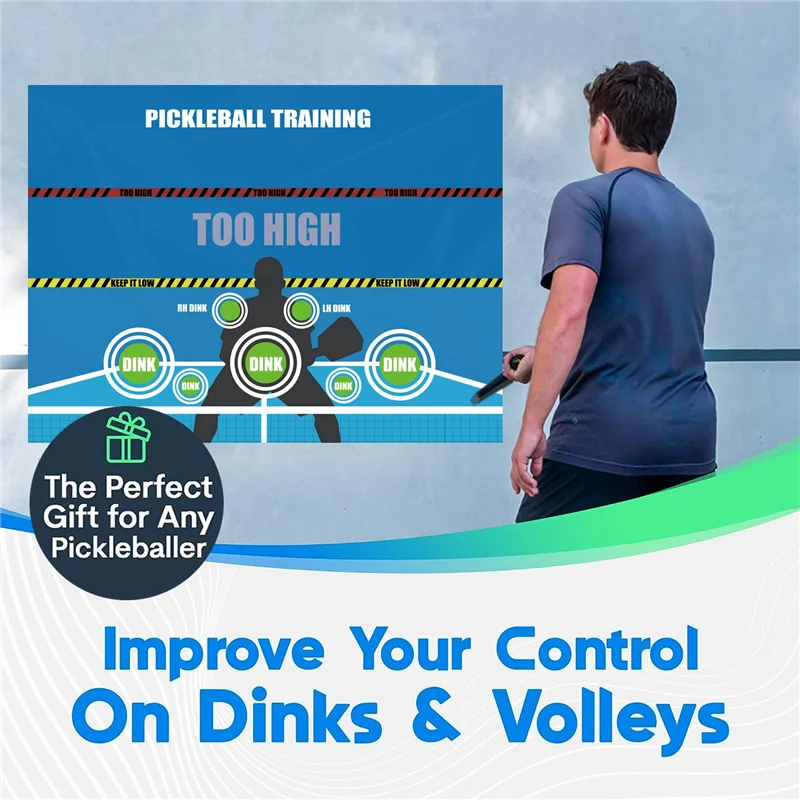 Práctica de pegatinas de pared Pickleball Dink Pad tablero de práctica cartel rebote ayuda de entrenamiento