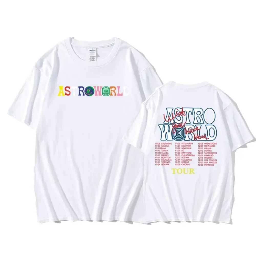 AstroWorld Tour Oversized T shirt men women1:1letter print T Shirts hip hop streetwear kanye west ASTROWORLD Tshirt