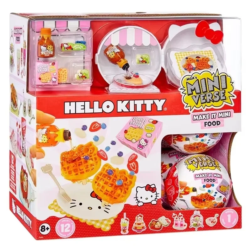 Mga Hello Kitty Collaboration Sanrio Series Surprise Box Mini Food Diy Dolls Accessories Toys Collection Child'S Gifts