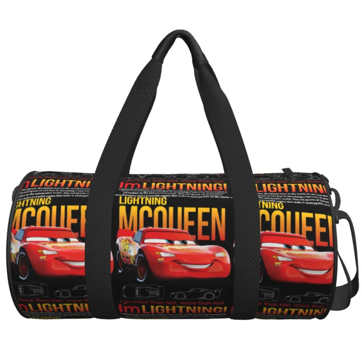 

Дорожная сумка Lightning McQueen Cars Спортивная сумка Спортивные сумки на открытом воздухе Большая повседневная сумка с узором Симпатичная сумка для фитнеса для мужчин и женщин