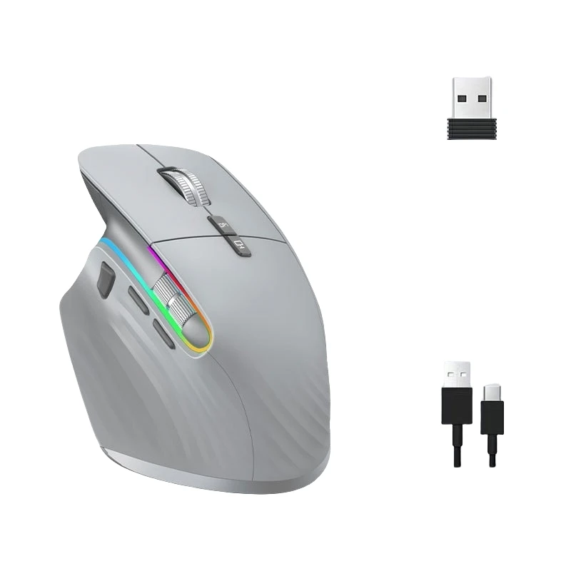 Multi-Device Gaming Wireless Mouse USB Interface BT 5.0 4.0 2.4G Portable Optical Right Hand Computer Vertical mouse