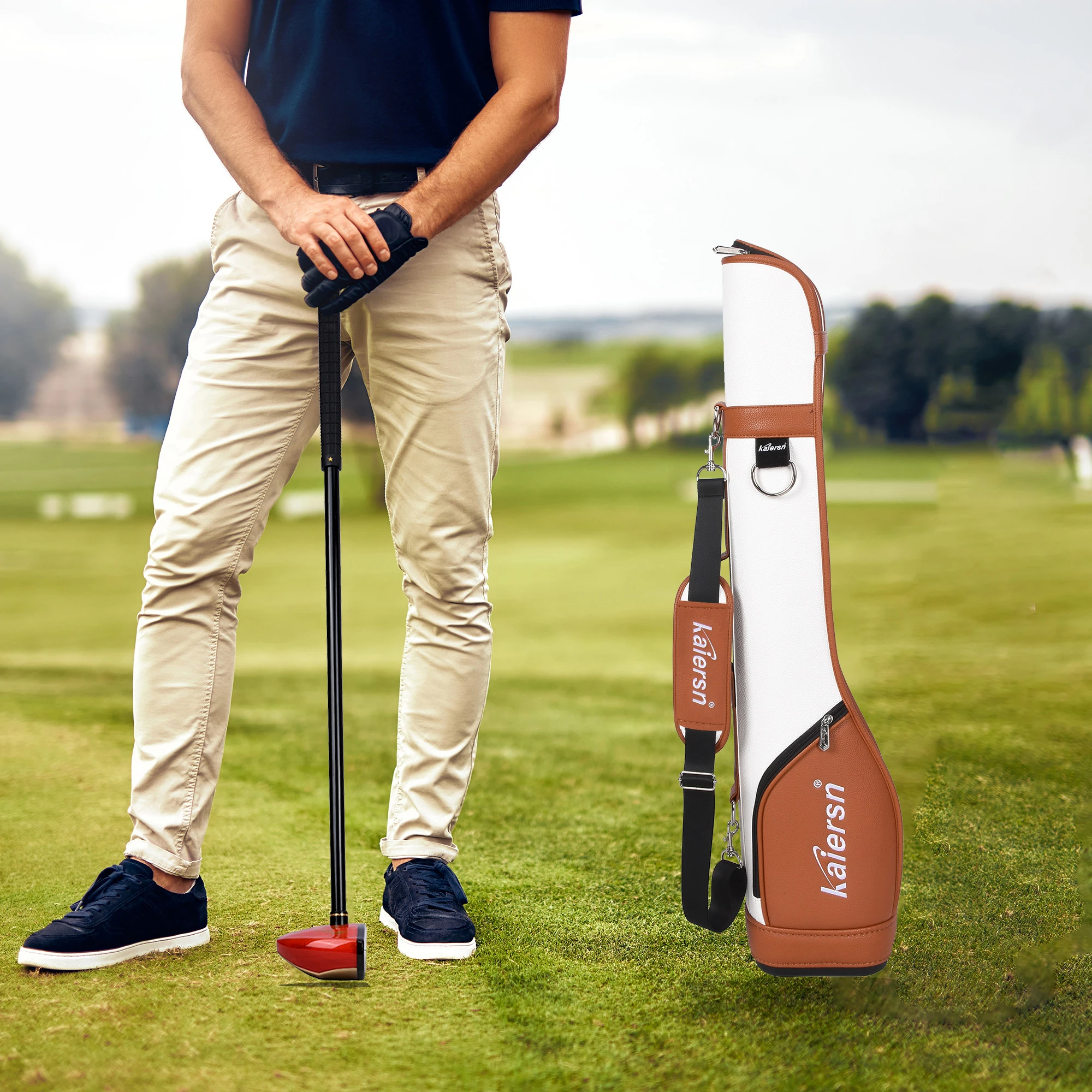 

Kaiersn Men Women PU Super Lightweight Portable Park Golf Bag