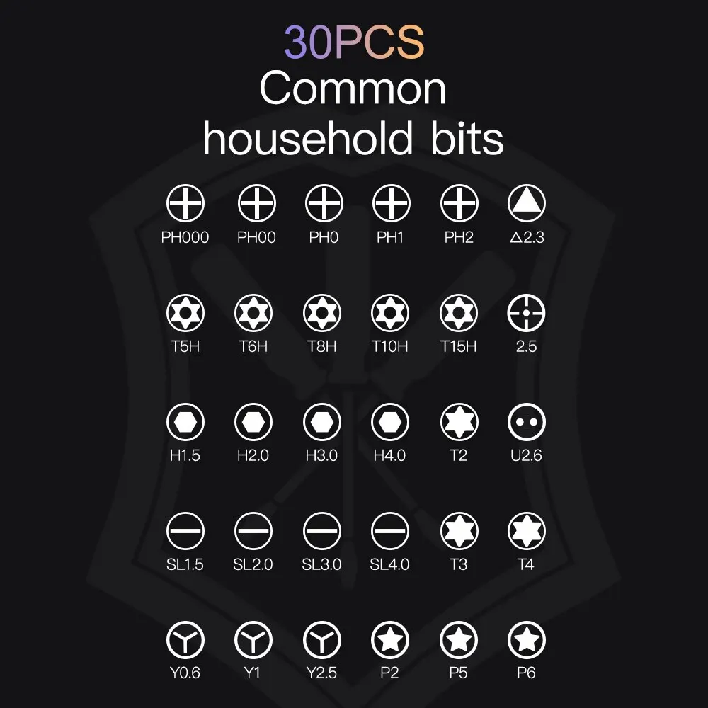 샤오미 모바일 핸드폰 시계 수리용 정밀 스크루드라이버 세트, 수동 수공구 키트, 마그네틱 미니 소형 비트, 가정용, 32 in 1, 신제품