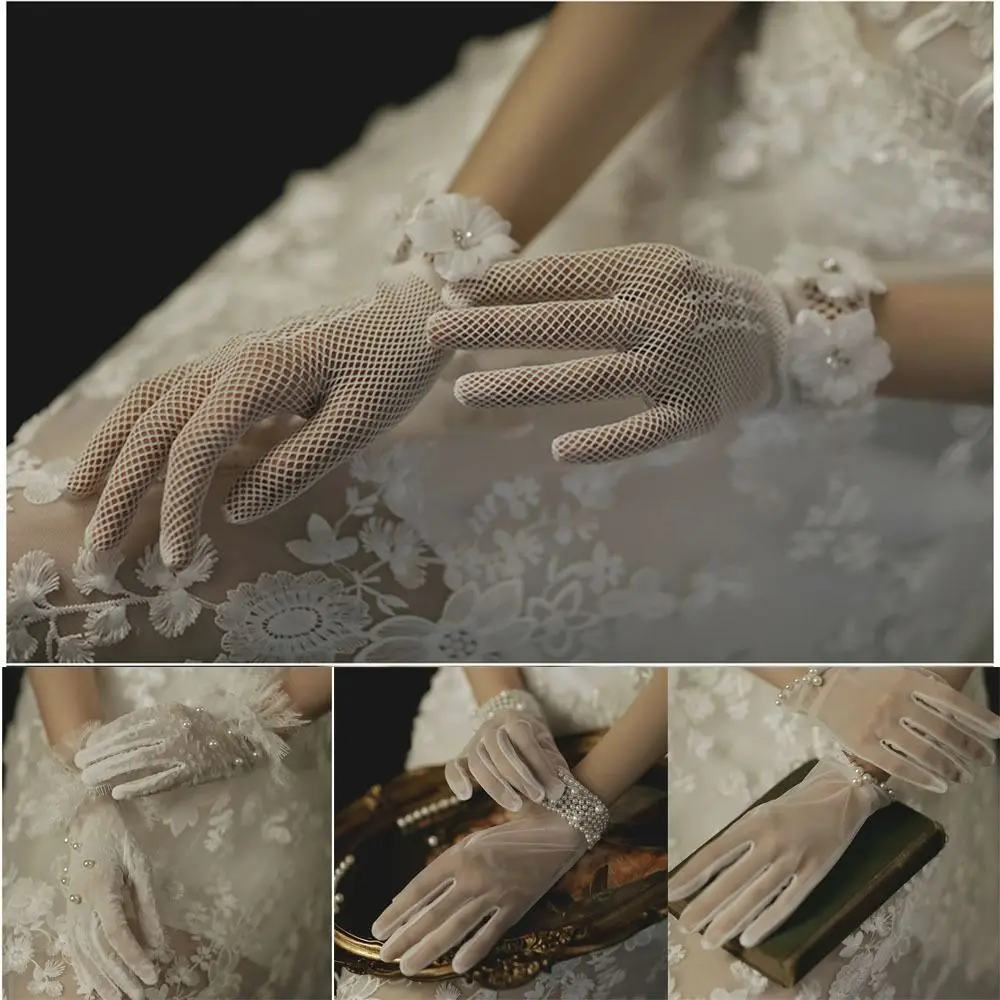 Accessories Evening Prom Decor Party Dress Wedding Bridal Gloves Cycling Driving Mittens Bridal Gown Mittens Lace Gloves