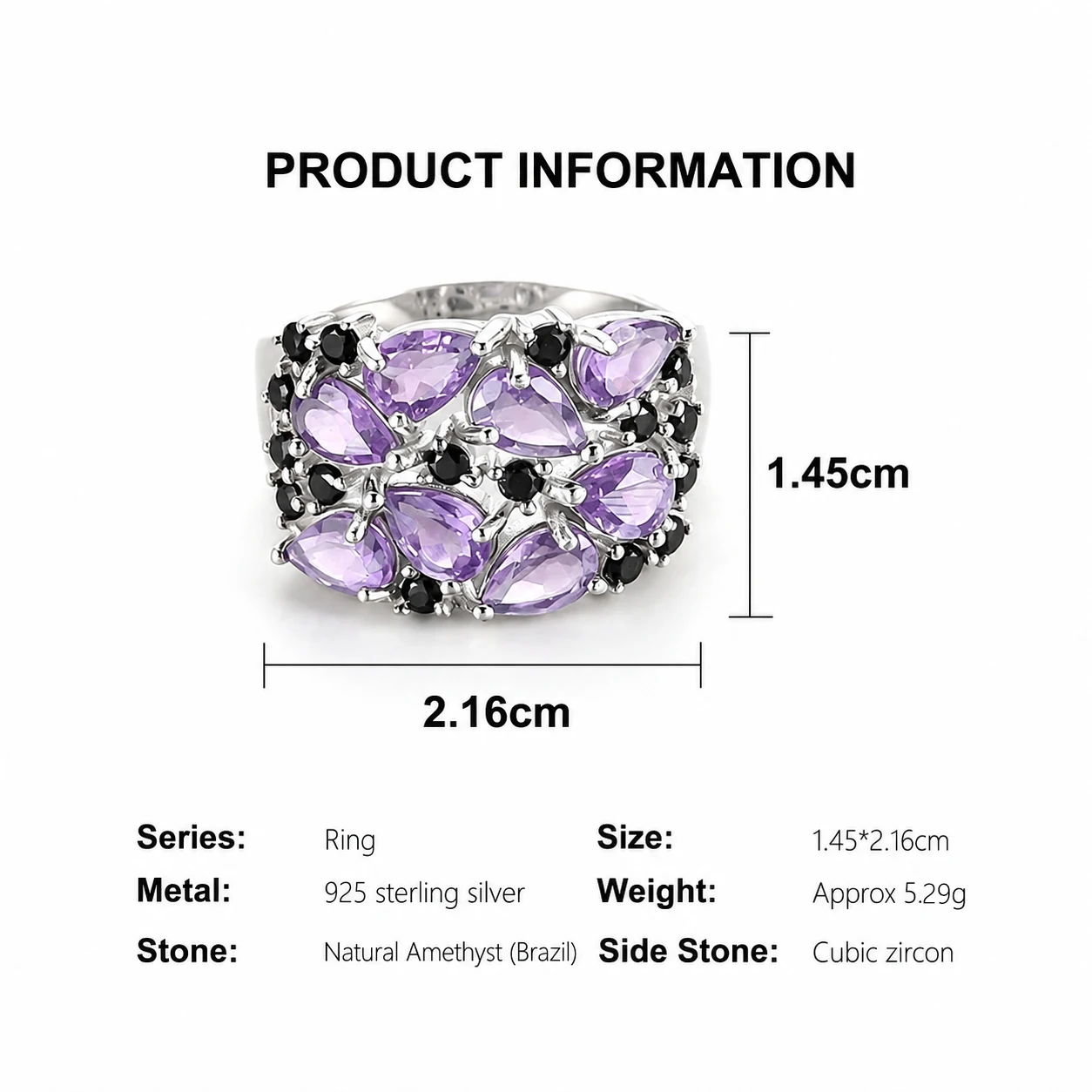 مجوهرات فاخرة من الفضة الإسترل - مراجعة Birthstone Ring Set وسعره