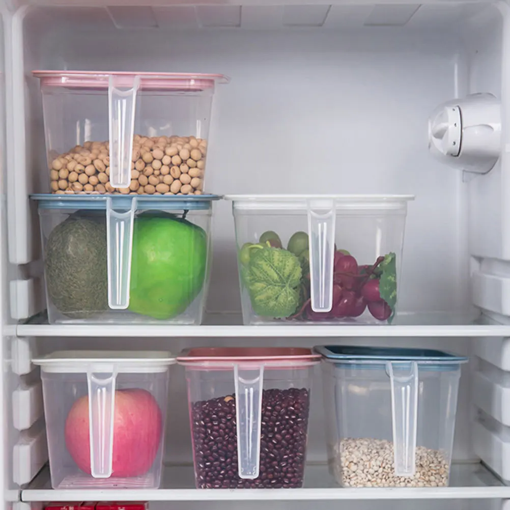 

4pcs Fresh-Keeping Storage Box Sealed Food Container For Fridge Vegetable Fruit Preservation Kitchen Organizing Plastic Box