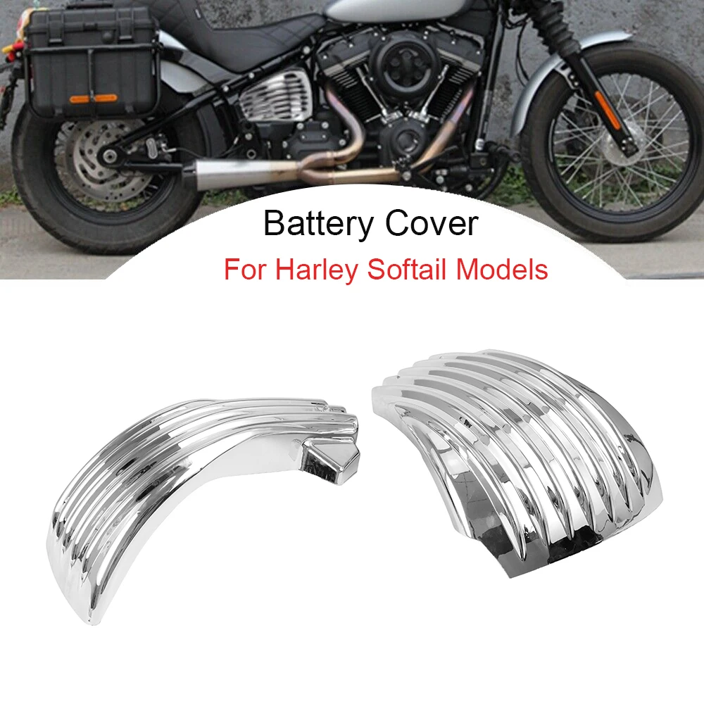 

Motorcycel хром левый правый боковой аккумулятор обтекатель Крышка для Harley Softail разрыв FXBR Fat Boy FLFB Sport Glide FXDR 2018-2022