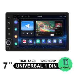 JOYING 7 inch 1 din Universal Car Navigation System 1280*800 4GB RAM 64GB ROM Android 12.0 Radio Stereo Android Auto Carplay RDS