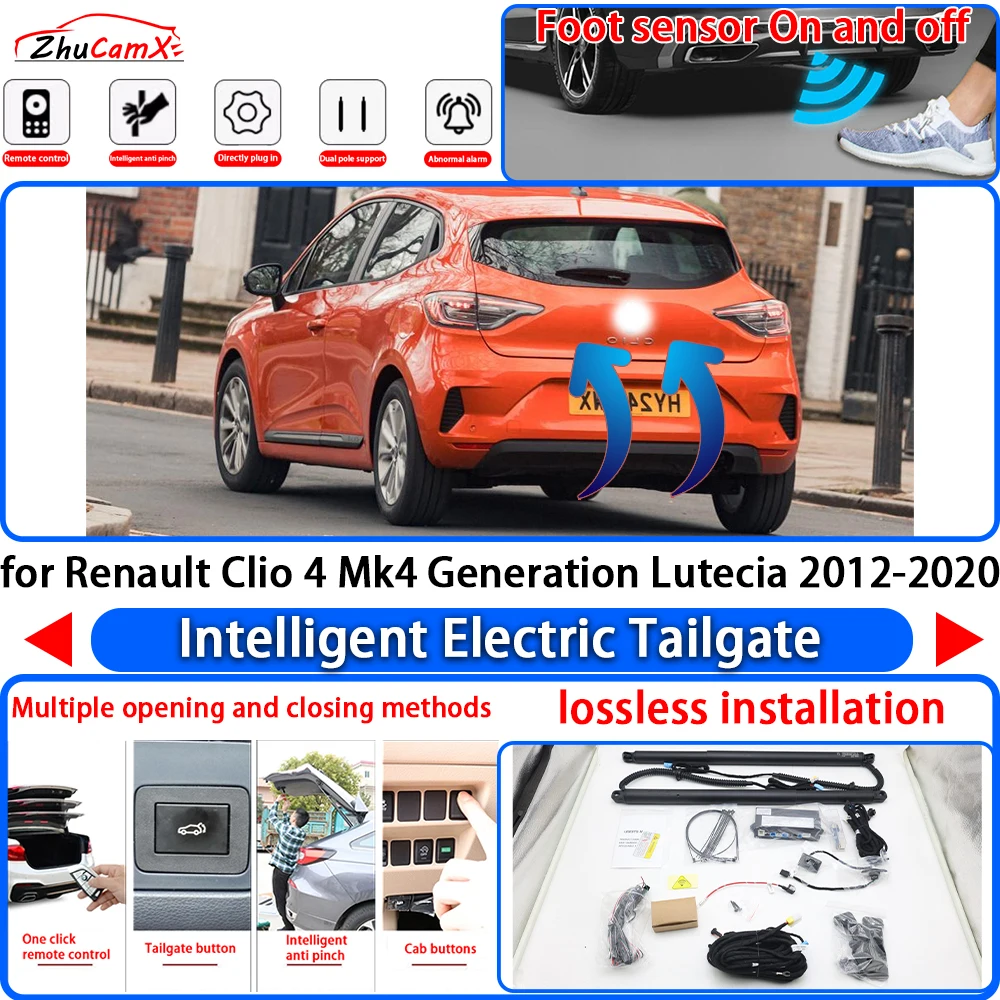 ZhuCamX for Renault Clio 4 Mk4 Generation Lutecia 2012-2020 Power Liftgate Trunk Electric Suction Tailgate Tail Gate Lift Strut