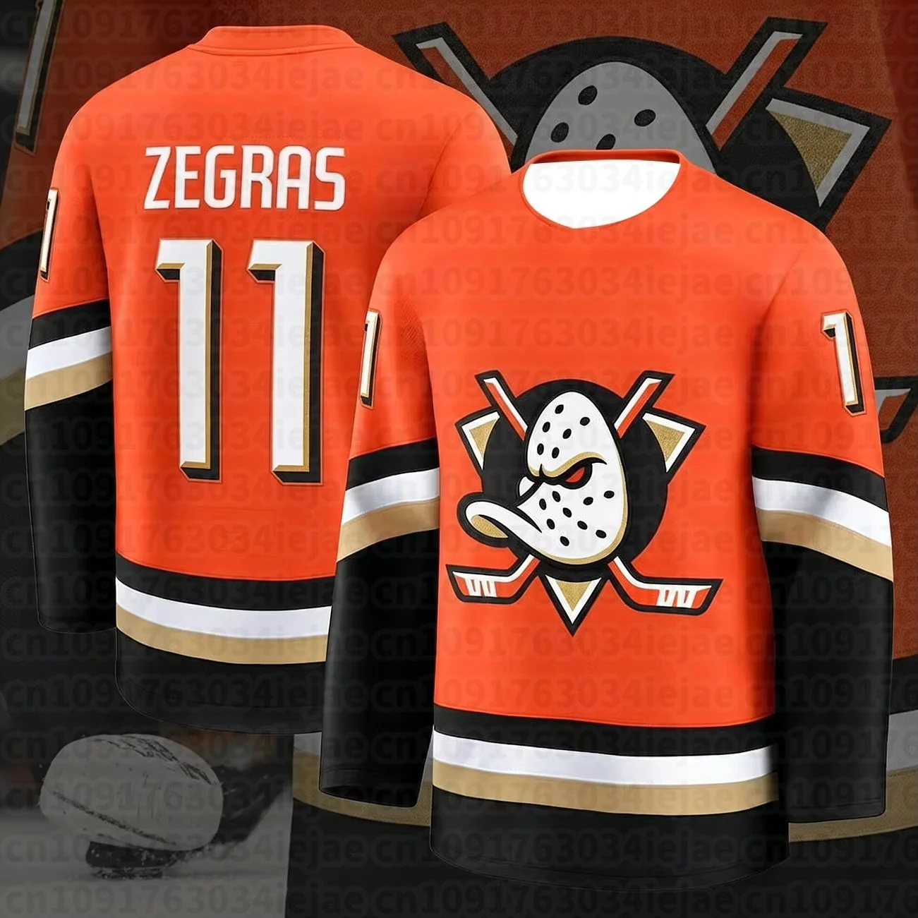 2026 Neues Herren-Eishockey-Trainingsshirt für das Duck-Team - 3D-Druck, Atmungsaktiv, Feuchtigkeitsableitendes Langarm-T-Shirt für Kinder – Detail 9