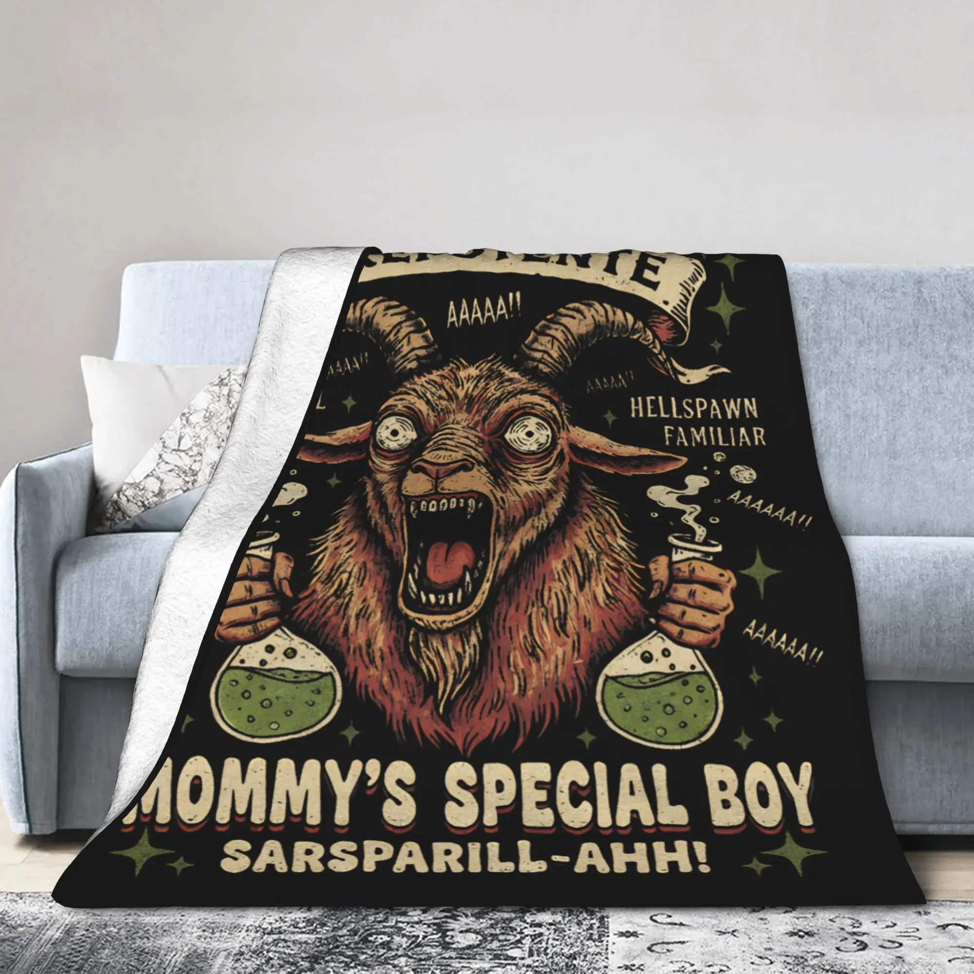 Prepotente Mommy's Special Boy Dungeon Crawler Carl Flannel Throw Blanket  Blanket for Sofa Bedroom Lightweight Plush Thin Quilt
