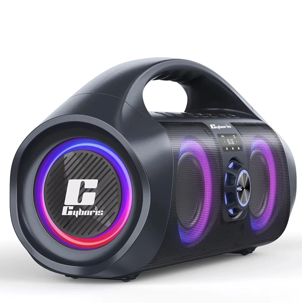 

Cyboris F29 120W RGB Colorful Outdoor Wireless 5.3 Ipx7 Waterproof Speaker Deep Bass Suitables for Outdoor and Home Subwoofer