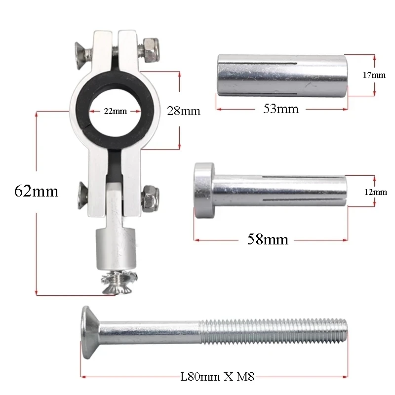 ATV Quad 1-1/8 28mm Handlebar hand guards Clamps Mount Kit 22mm handguards Mount Parts Motorcoss Parts Motorcycle Dirt Bike