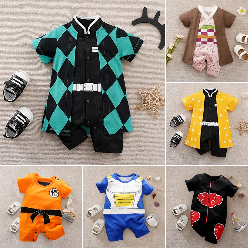 Cute baby boys and girls jumpsuit, newborn anime cosplay jumpsuit, children\'s Halloween role-playing jumpsuit clothing