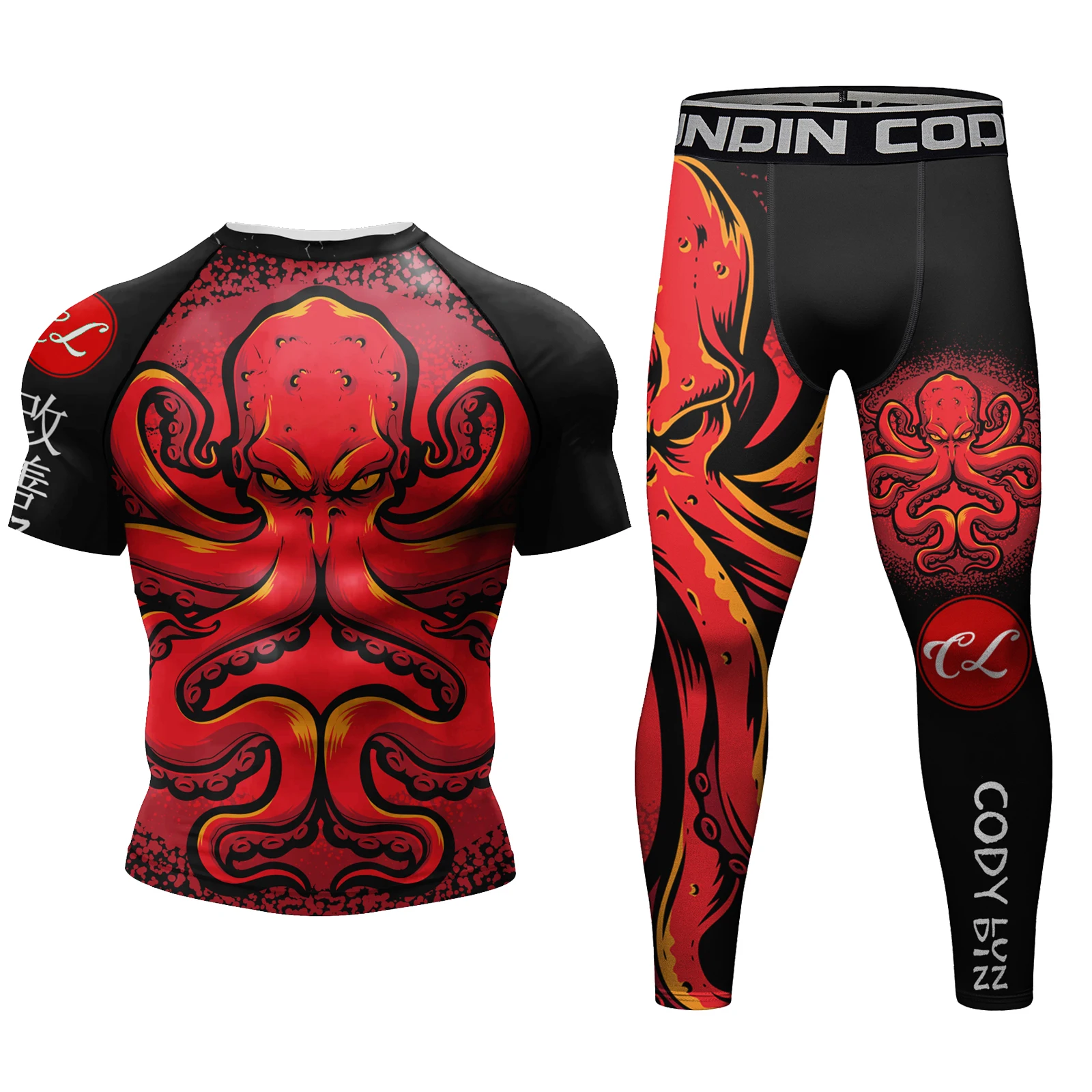 Sublimation Printing New Boxing MMA Rash guard Jiu jitsu T-shirt Set Kickboxing Jerseys Sport BjJ Gi Muay Thai Shorts Sportsuit