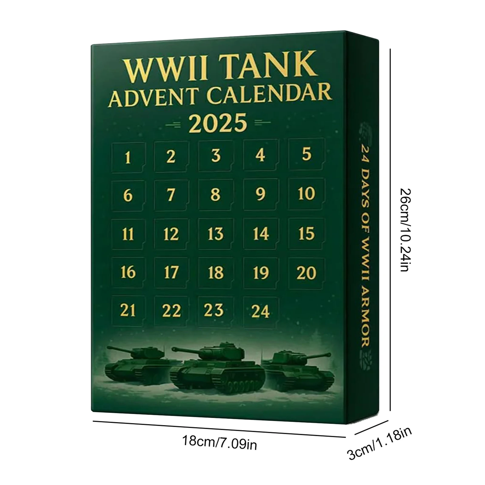 WWII Tank 24 Days Christmas Countdown Calendar Christmas Advent Calendar Xmas Countdown Calendar Surprise Gifts for Collectors