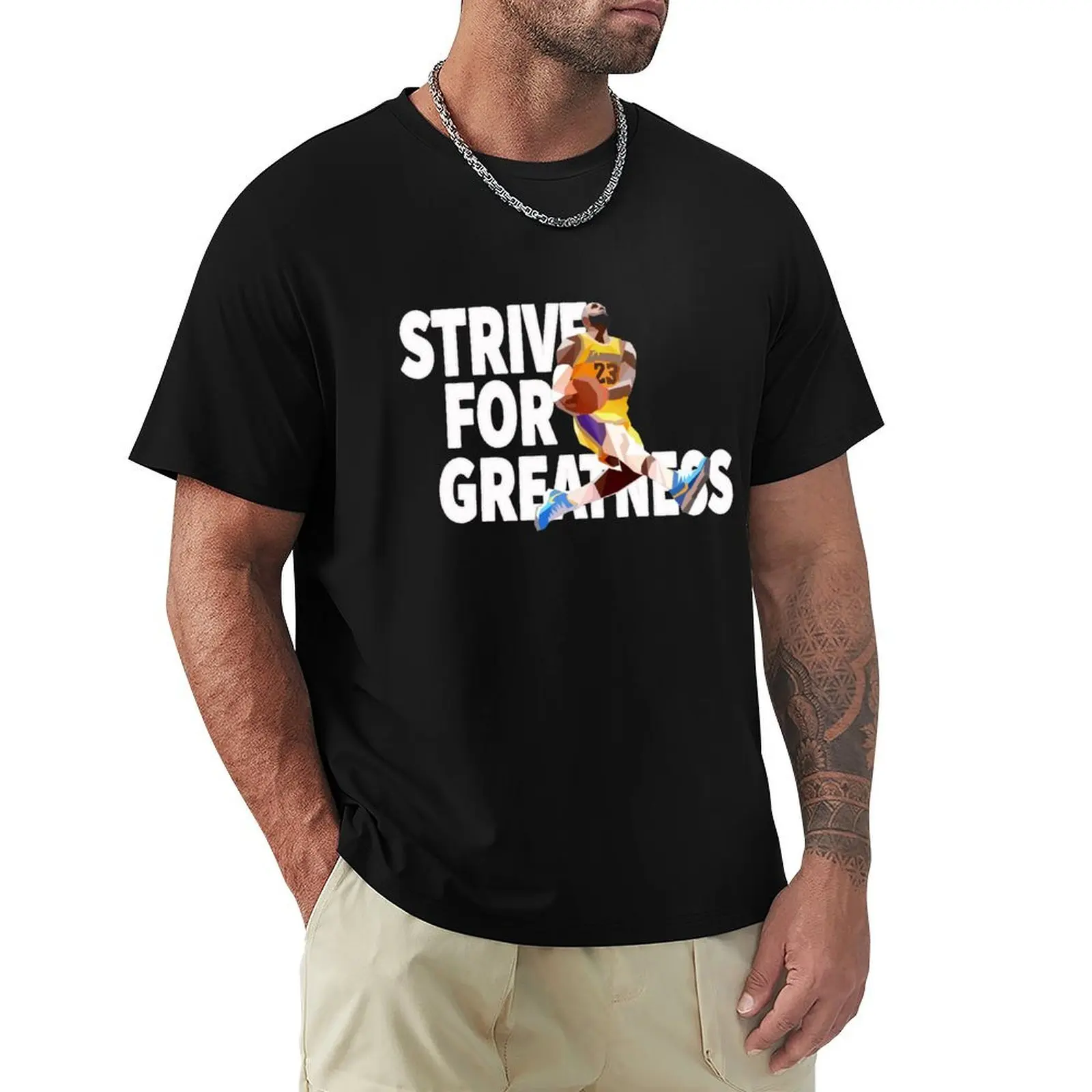Strive for greatness - KING James T-Shirt Soft Stretch Short Sleeve Top