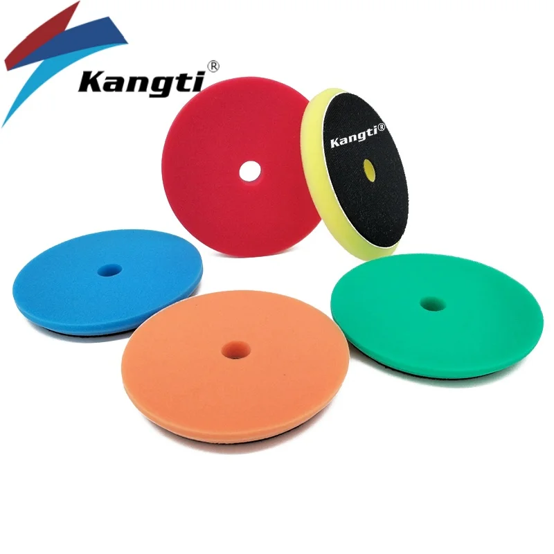 5Inch(125mm) Compound Buffing Polishing Pads Cutting Sponge Pads Kit for Car Buffer Polisher Compounding and Waxing