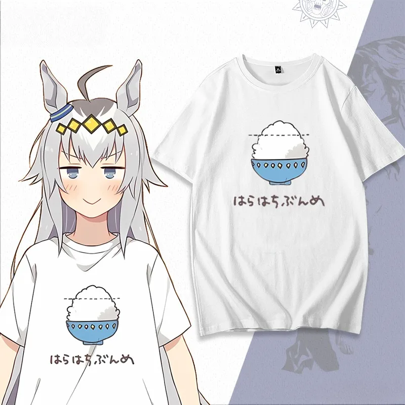 Umamusume Oguri Cap Game T-Shirts Pure Cotton Anime Men Women Tee Shirt Short SleeveT Shirt Plus Size Tops
