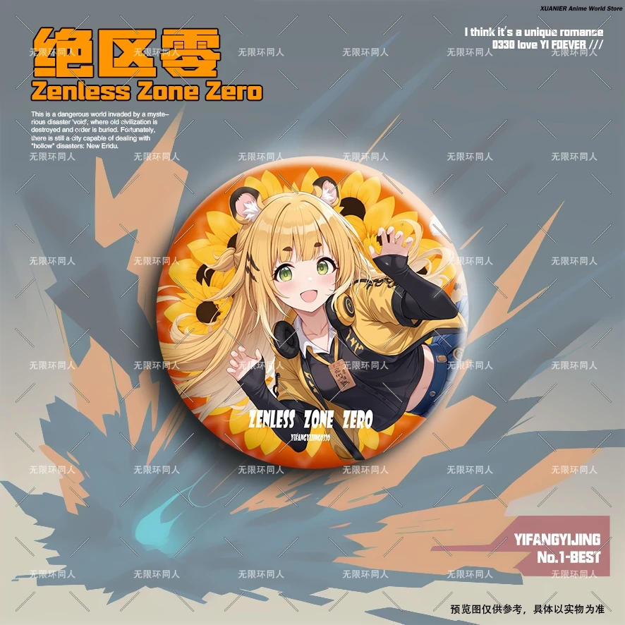 جو فوفو Zenless منطقة صفر الاكريليك حامل نموذج شارة بروش دبابيس الحافة زخرفة تأثيري أنيمي سطح المكتب ديكور