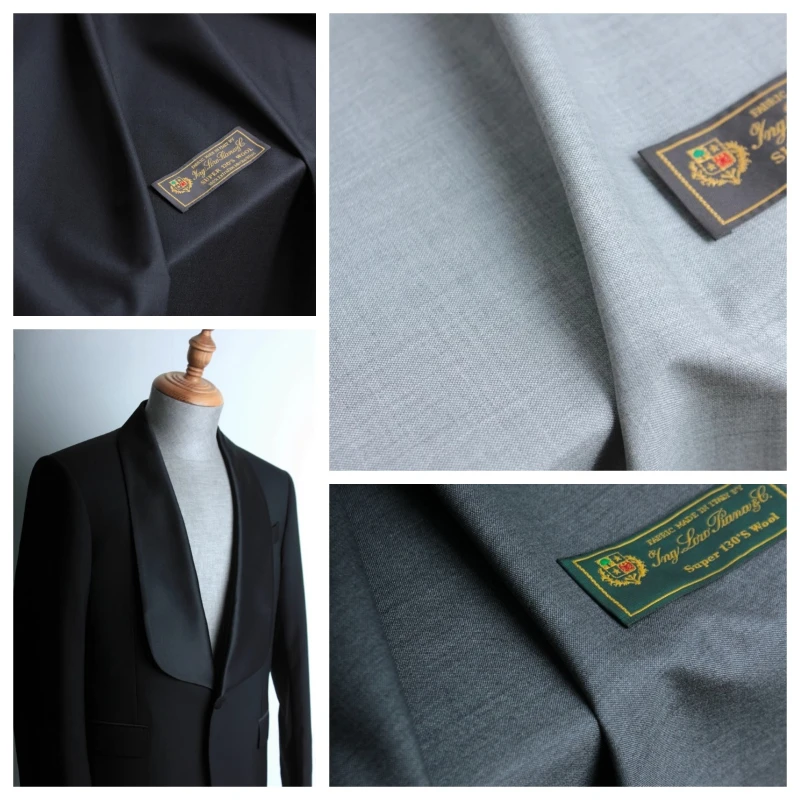 L P Italy Brand Fabric 100% Wool Suit Fabric Men's Suit Tailor Fabric Business Pants Fabrics By The Meter High Quality