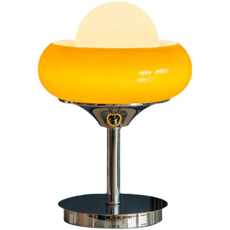 Egg Tart Table Lamp Nordic Modern Bauhaus Bedside Desk Warm Table Lamp