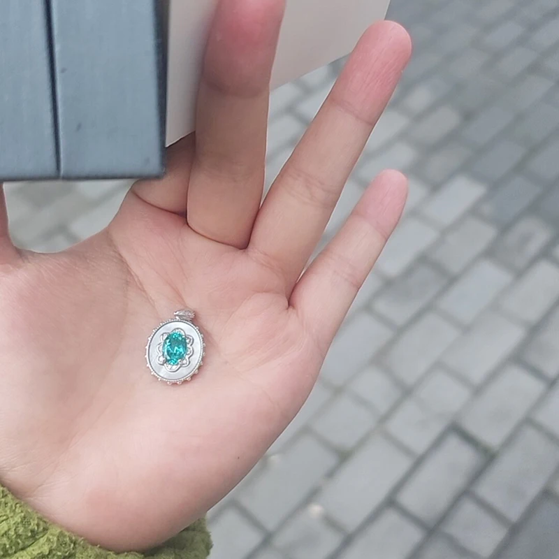 Paraiba-Labor-Saphir in Trillionenform mit VVS1-Zertifikat, Großhandelsdiamant für DIY-Anhänger, Schmuckherstellungsmaterialien, Edelstein – Detail 30
