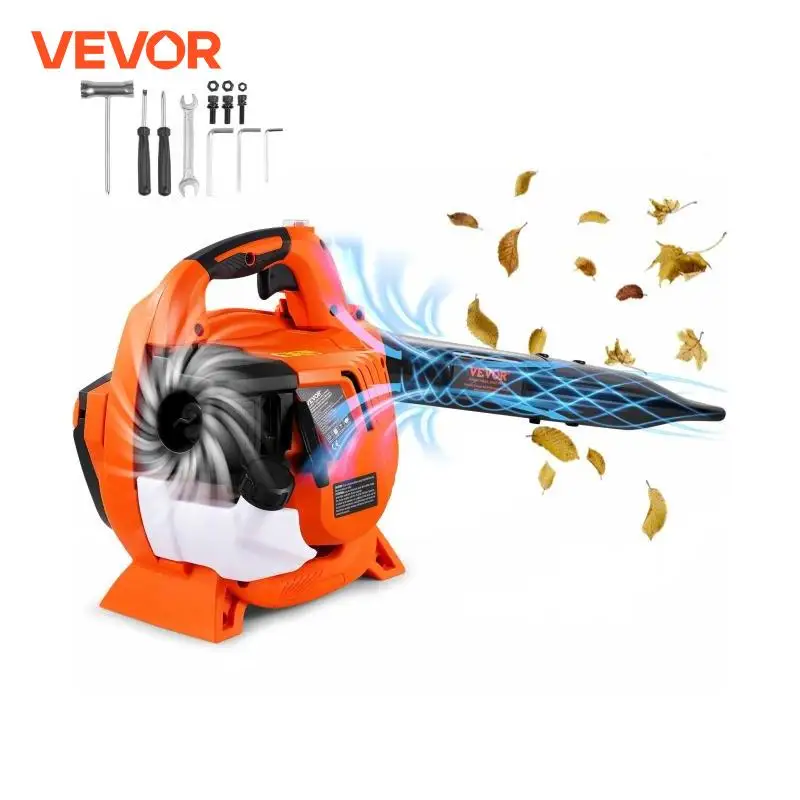 VEVOR Leaf Blower 26CC 2-Cycle Handheld Leaf Blower with A Fuel Tank 2-in-1 Blower 425CFM Air Volume 156MPH Speed for Lawn Care