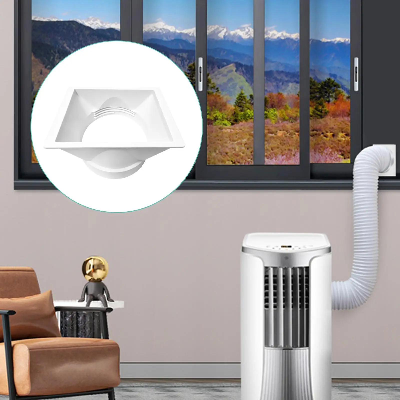 Portable Air Conditioner Hose Coupler Window Adapter Coupling Extender 5.9 Inch AC Exhaust Vent Hose Coupler Exhaust Port