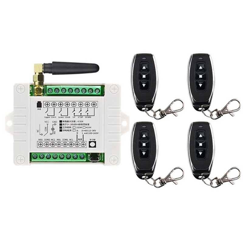 433Mhz RF DC12V 24V 36V Electric Door/Curtain/Shutters Limit Wireless Radio Remote Control Switch For Forward and Reverse Motors