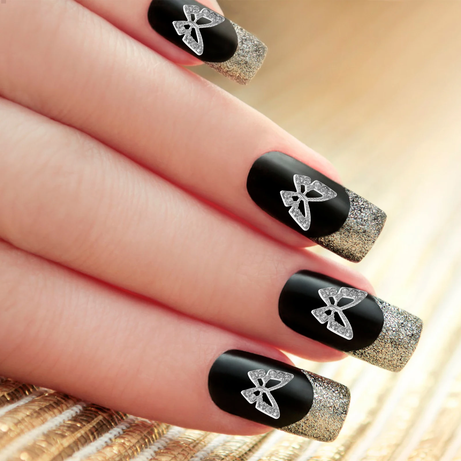 20Pcs Butterfly Nail Art Supplies Exquisite Small Nail Gems for DIY Decorations on Nails Clothes Bags Shoes Women Fashion