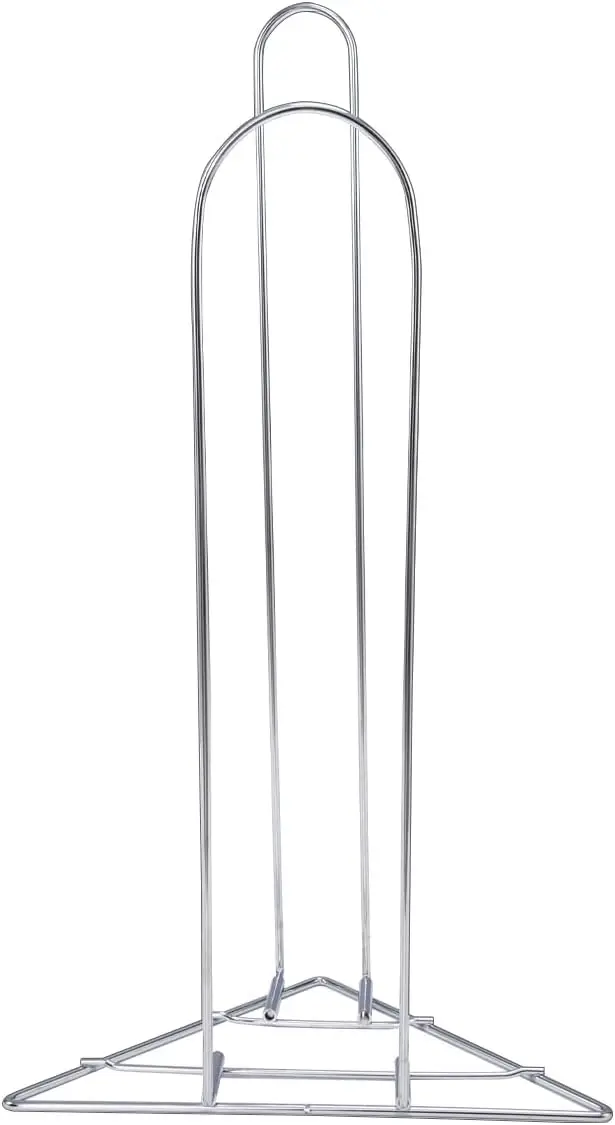 

Chrome Clothing Hanger Holder (Fits 50-75 Hangers) – Lightweight and Portable Laundry Room and Retail Hanger Organizer