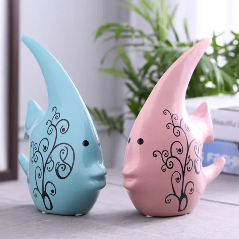 Ceramics European style Swallow Ornament Creative Modern Home Living Room Bedroom Decorative Accessories Wedding Gifts A pair