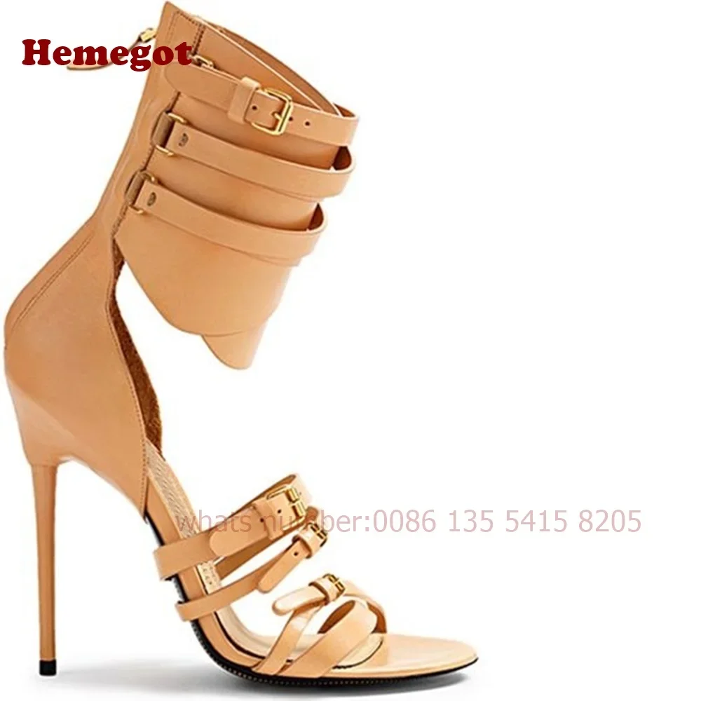 Women\'s Crocodie Gladiator Sandals Belt Buckle Stiletto Sexy High Heels Sandals Open Toe Black Sexy Shoes Solid Luxury Shoes