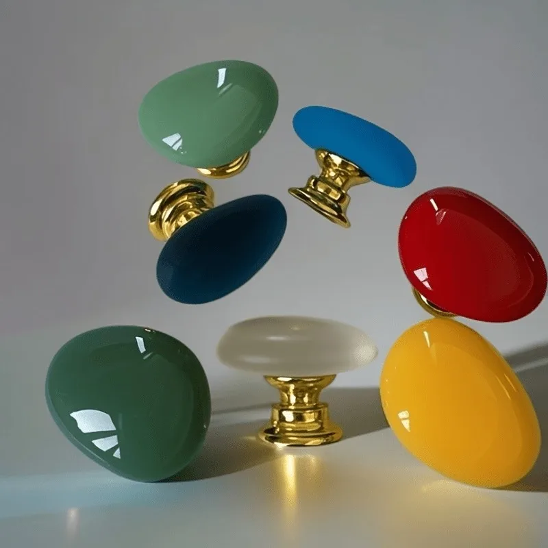 12pcs Decorative Box Handles Polished Stainless Steel with Golden Tone Pull Vibrant Color for Jewelry Drawer Teapot Lid Gift Box