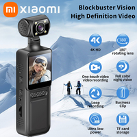 Xiaomi New Handheld 4k Hd 180 ° Rotating Mini Portable Camera Wearable Night Vision Sports Camera Outdoor Activity Recording